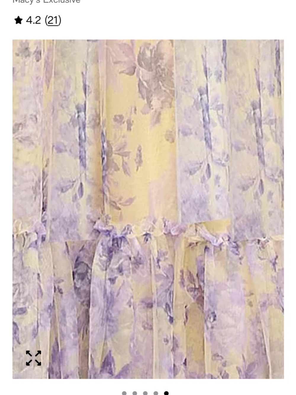Macy's Lilac Floral Tiered Maxi Dress - Picture 5 of 11